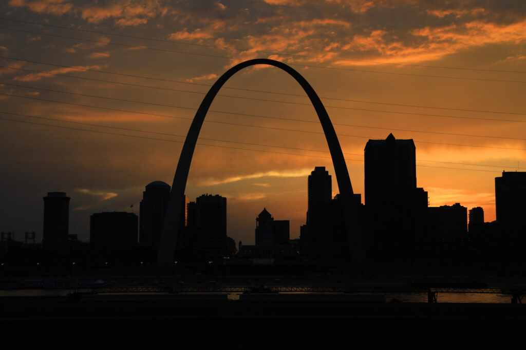 St. Louis, Missouri Skyline and the Gateway Arch