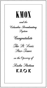 KMOX Ad 1938